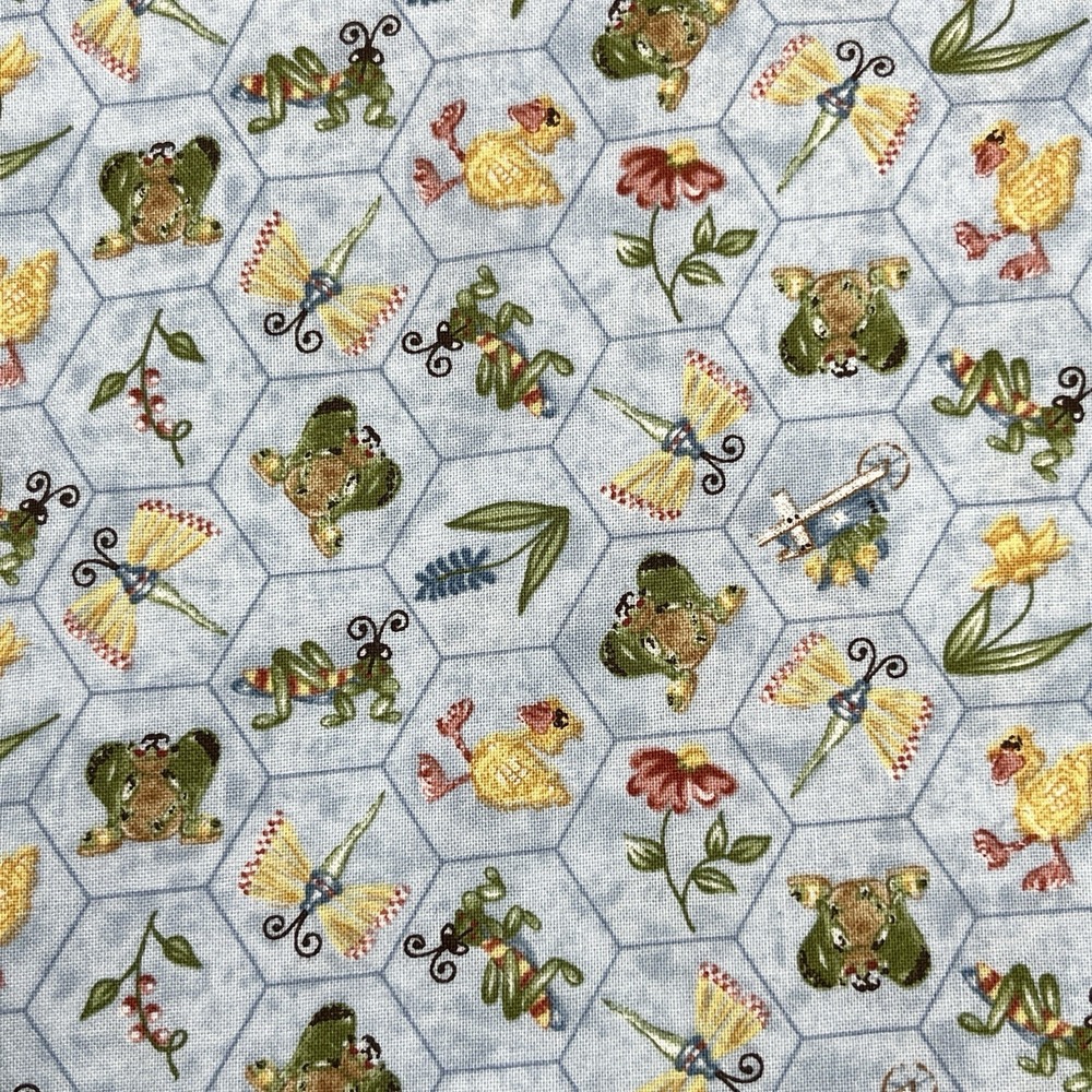 Tenderberry Stitches Is It Spring Yet #3707‎ Frog Chick Novelty Fabric 44x60